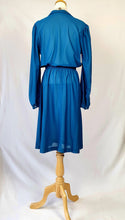 Load image into Gallery viewer, Vintage Semi Sheer Teal Day Dress
